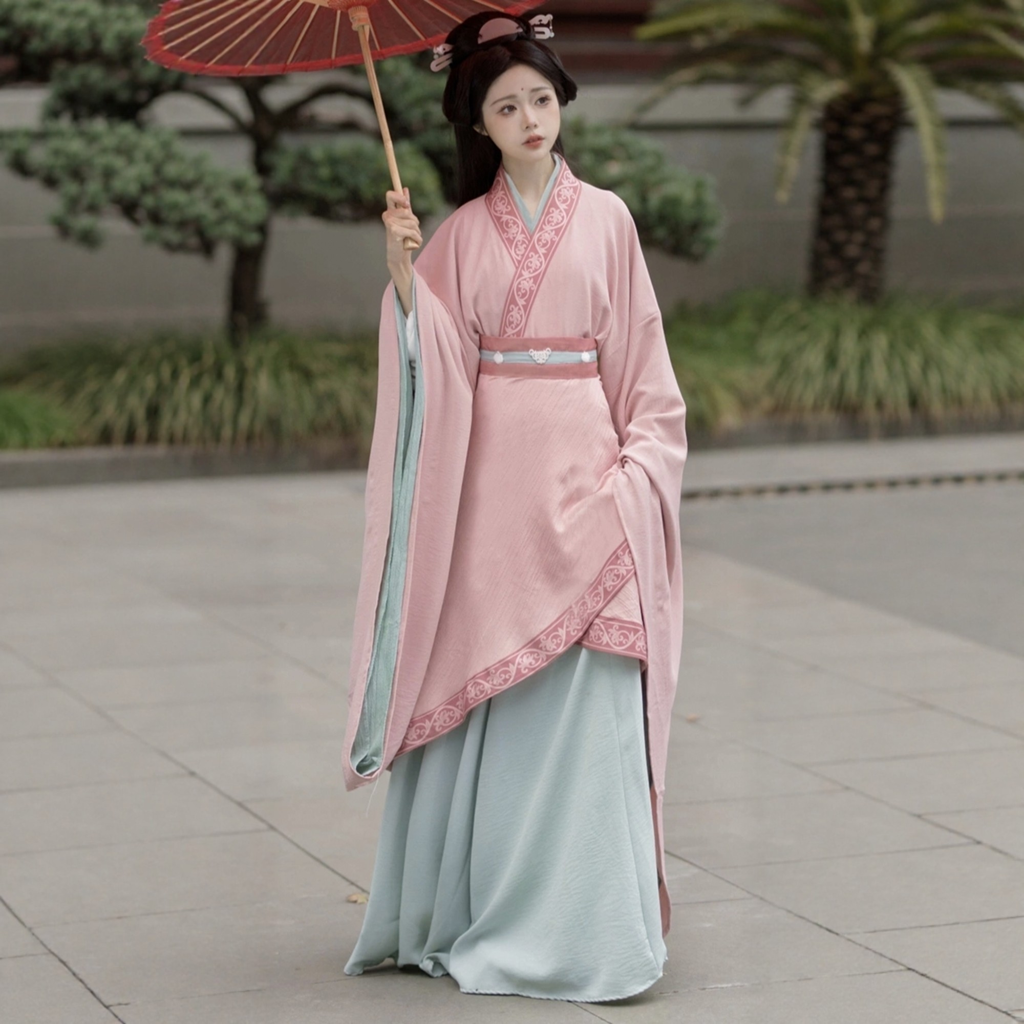 原创汉服女【小玉】山海记魏晋南北朝齐腰粉色战国袍斗篷秋冬季款,淘宝优惠券,粉丝福利购,淘宝优惠卷