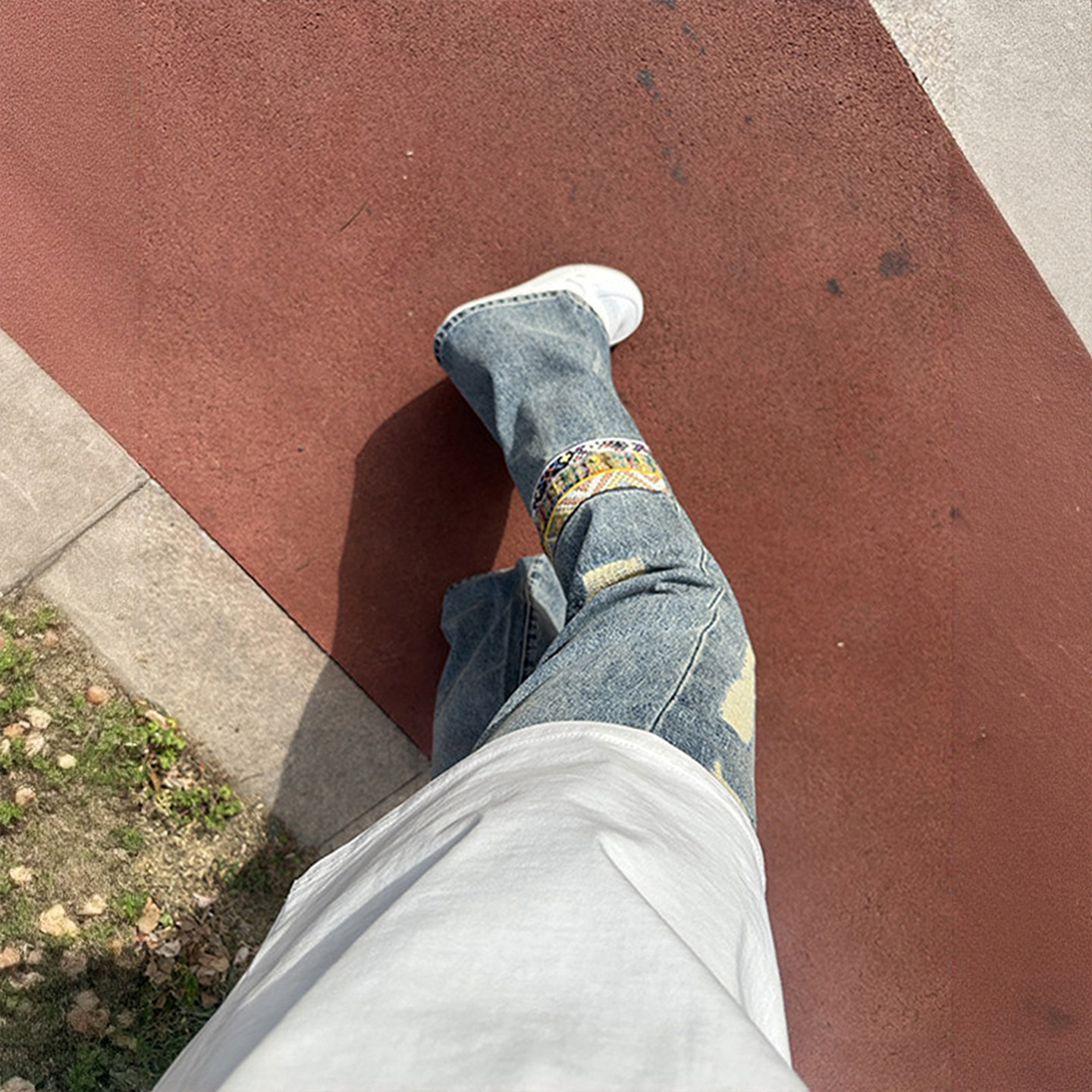 300斤大码女装韩版学生蓝色牛仔裤女胖mm设计感破洞显瘦微喇裤子,淘宝优惠券,粉丝福利购,淘宝优惠卷