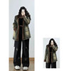 Extra large size women's design and star straight jeans