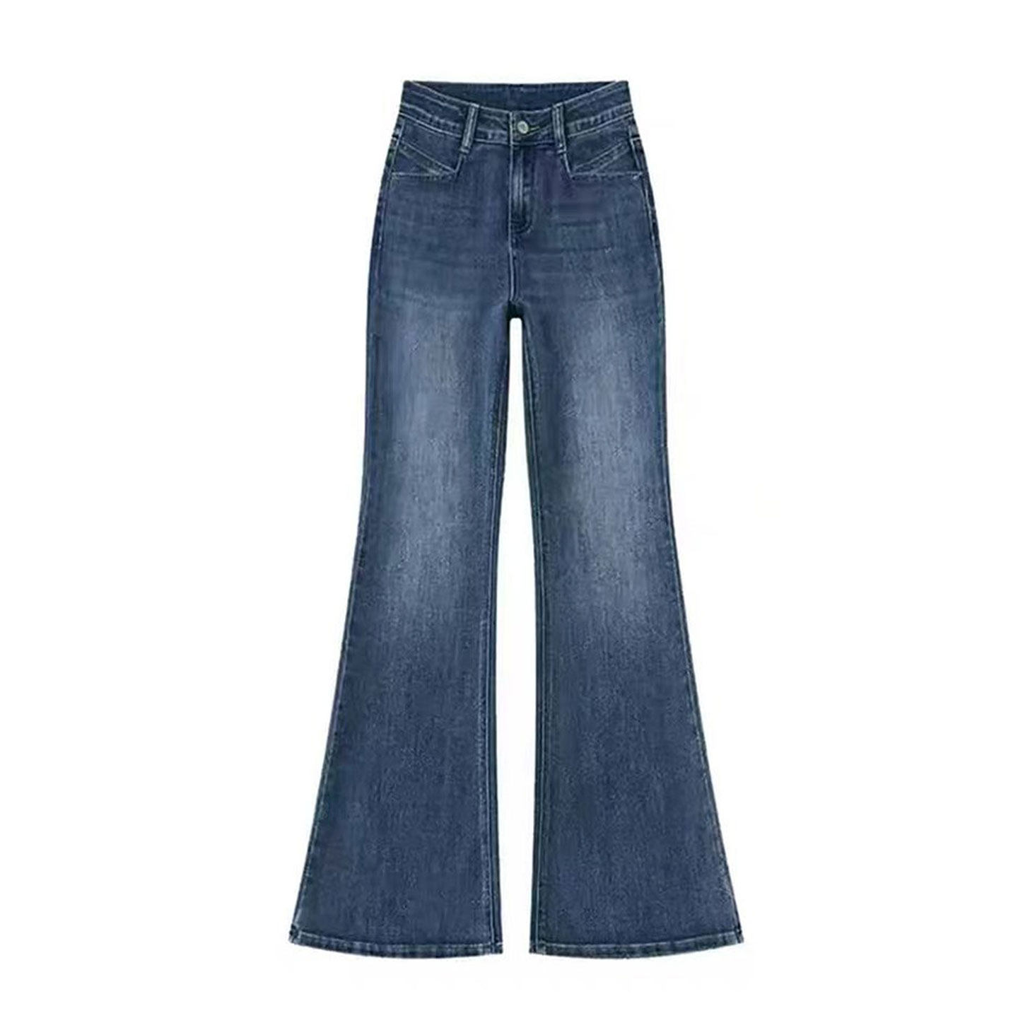 300斤特大码女装蓝色高腰弹力牛仔裤女胖mm小个子裤子显瘦微喇裤,淘宝优惠券,粉丝福利购,淘宝优惠卷