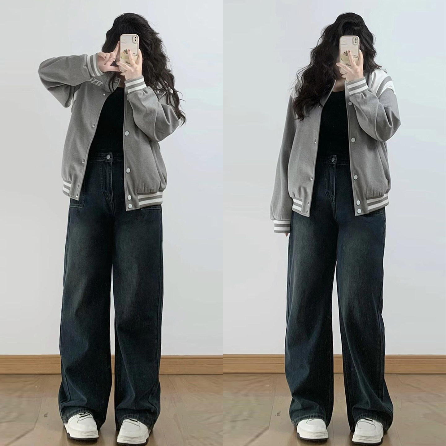 300斤胖mm大码学生显瘦牛仔裤女高腰直筒美式慵懒松弛感阔腿裤子,淘宝优惠券,粉丝福利购,淘宝优惠卷