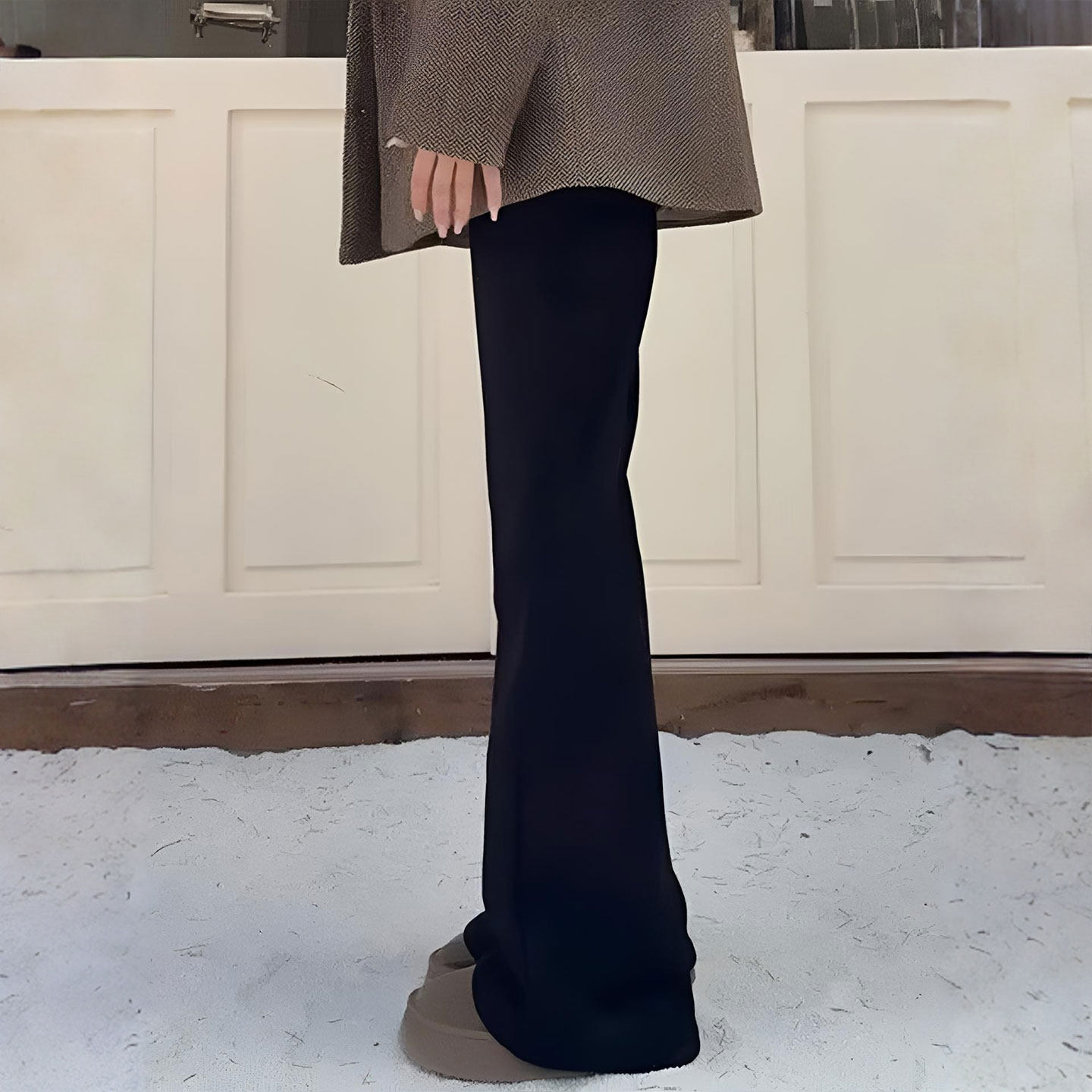 特大码女装胖mm韩系穿搭黑色牛仔裤女加绒加厚小个子弹力微喇裤子,淘宝优惠券,粉丝福利购,淘宝优惠卷