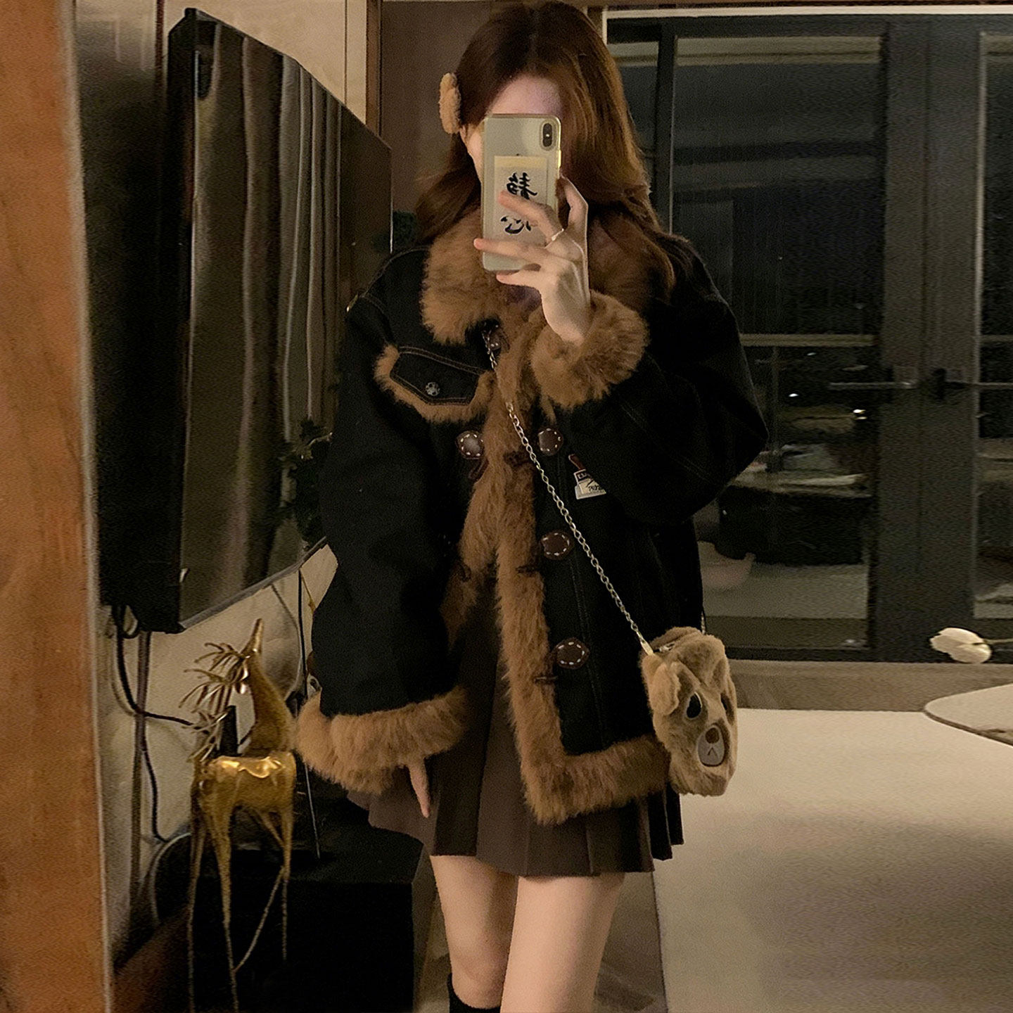 特大码女装学院风黑色加厚棉服女胖mm设计感宽松百搭保暖牛仔外套,淘宝优惠券,粉丝福利购,淘宝优惠卷