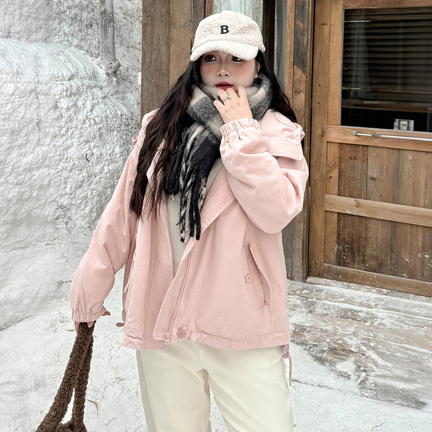 300斤大码女装胖mm温柔甜美风羽绒棉服女秋冬加厚ins韩版夹棉外套 - 图2