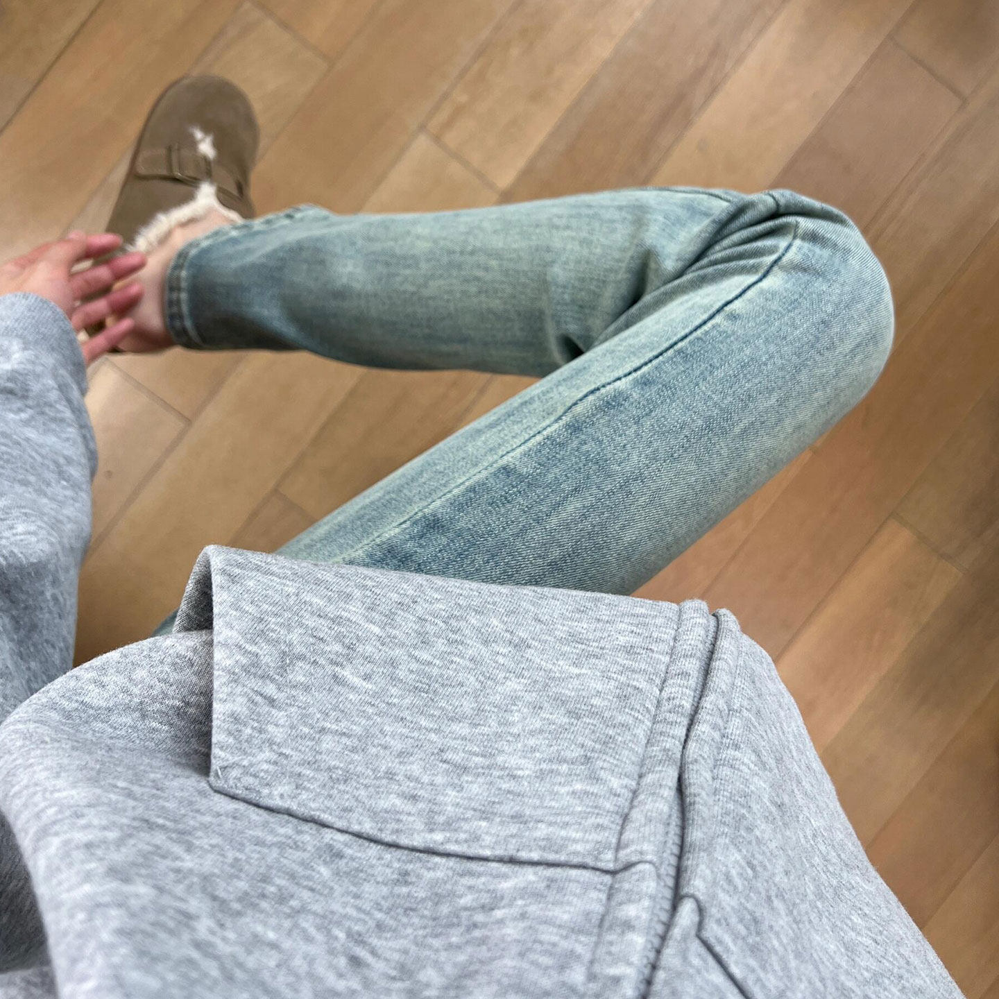 特大码女装韩系穿搭蓝色牛仔裤女秋冬胖mm弹力显瘦不贴腿喇叭裤子,淘宝优惠券,粉丝福利购,淘宝优惠卷