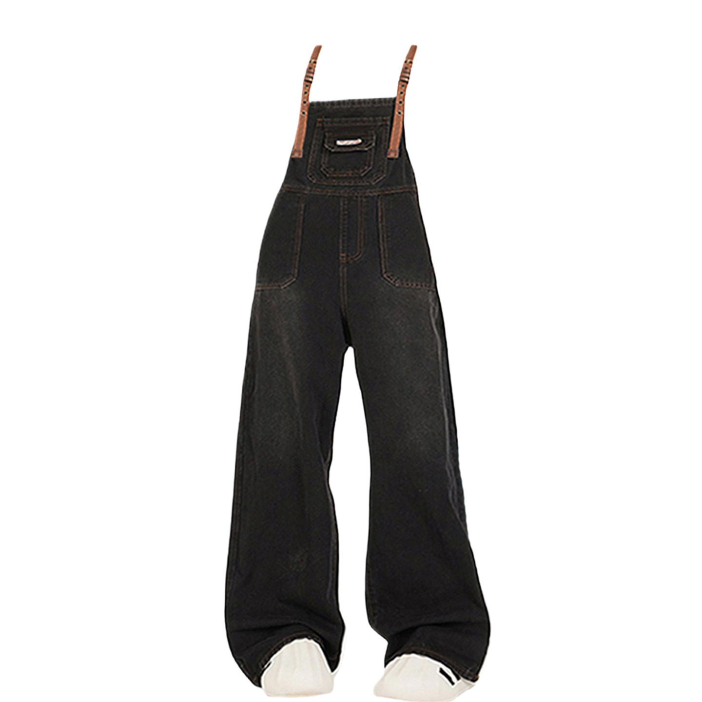 胖mm特大码学院风工装牛仔背带裤女宽松显瘦设计感学生连体长裤子,淘宝优惠券,粉丝福利购,淘宝优惠卷