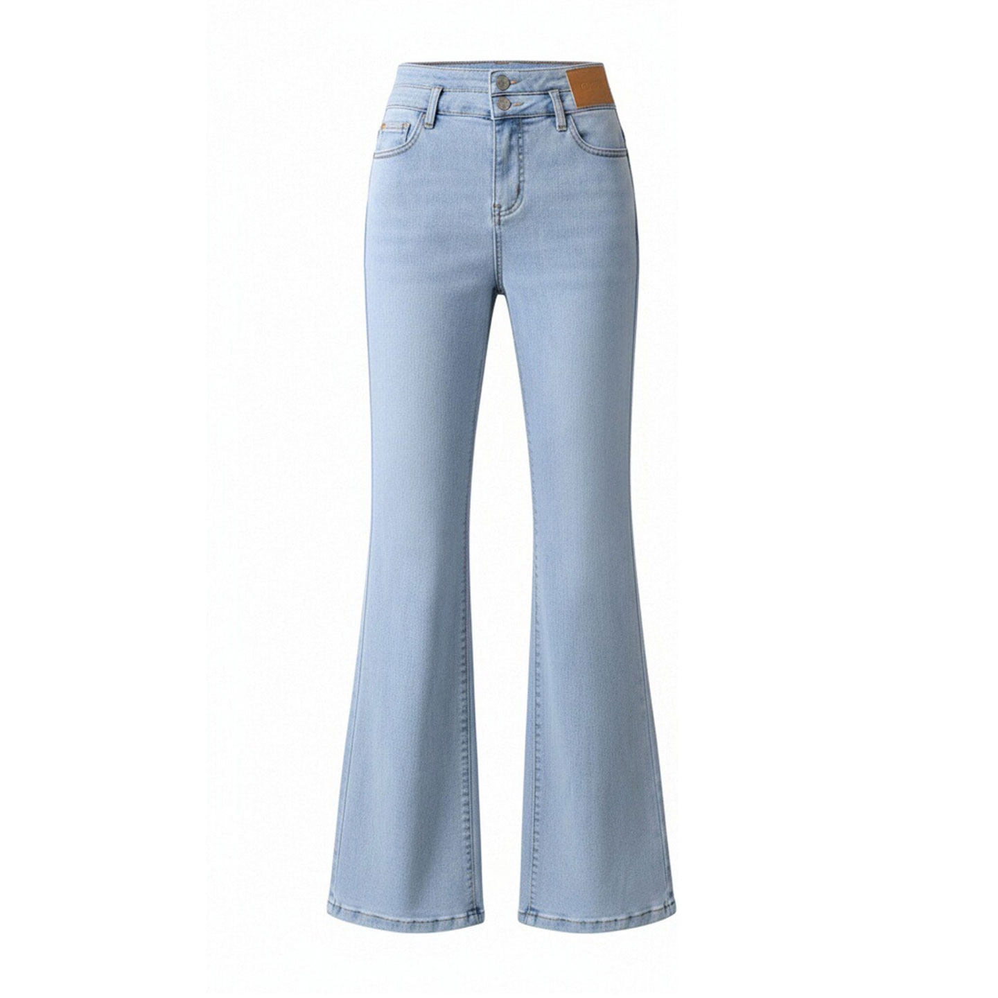 特大码女装胖mm蓝色显瘦弹力牛仔裤女小个子百搭休闲减龄微喇裤子,淘宝优惠券,粉丝福利购,淘宝优惠卷