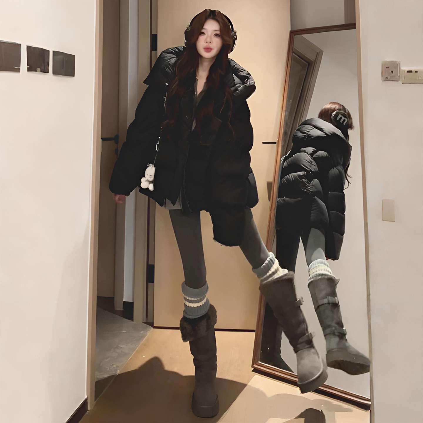 300斤特大码女装黑色连帽羽绒棉服女胖mm小个子宽松保暖加厚外套,淘宝优惠券,粉丝福利购,淘宝优惠卷