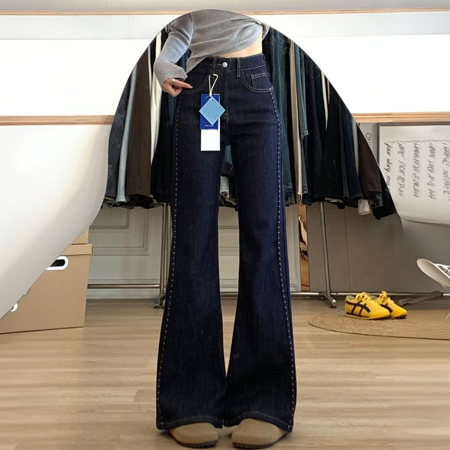 300斤大码女装韩系穿搭牛仔裤女新款胖mm裤子学生显瘦女裤微喇裤,淘宝优惠券,粉丝福利购,淘宝优惠卷