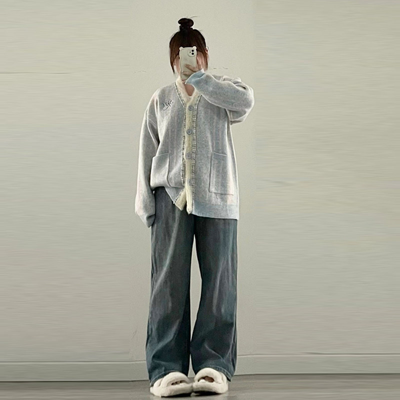 胖mm大码女装可调节腰围阔腿牛仔裤女新款裤子复古宽松显瘦直筒裤,淘宝优惠券,粉丝福利购,淘宝优惠卷