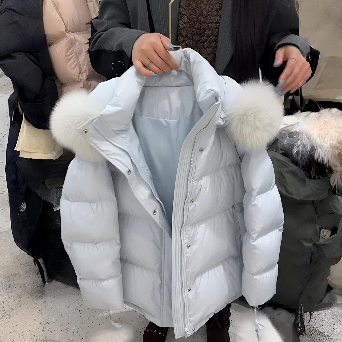 300斤大码女装韩系穿搭毛领外套女胖mm宽松减龄气质保暖加厚棉服,淘宝优惠券,粉丝福利购,淘宝优惠卷