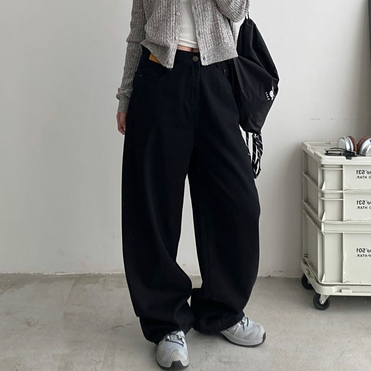 大码女装胖mm梨型身材显瘦牛仔裤女高腰直筒设计感小众宽松阔腿裤,淘宝优惠券,粉丝福利购,淘宝优惠卷