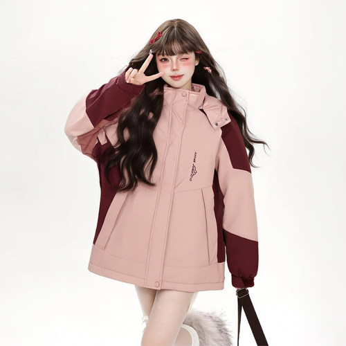 大码女装胖mm温柔甜美风保暖加厚外套2025新款今年流行爆款棉服女 - 图1