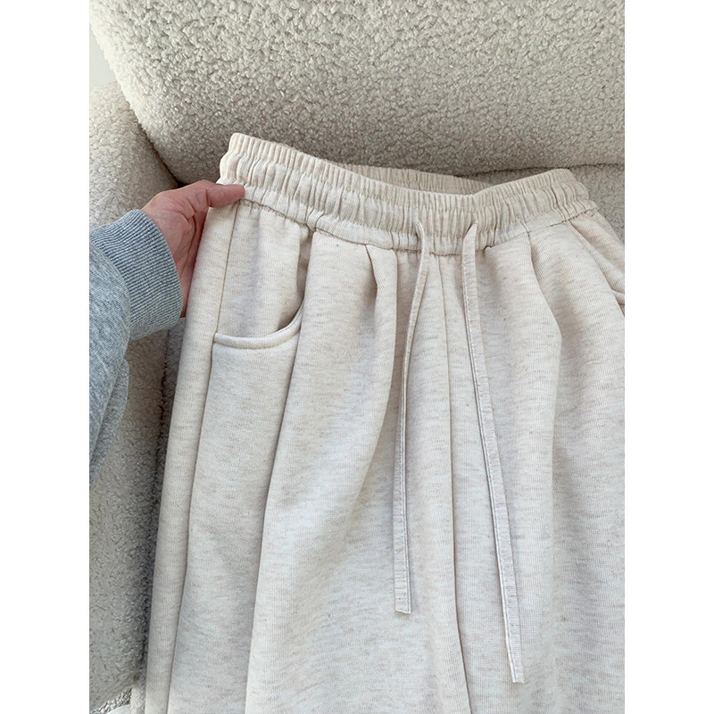 胖mm大码女装韩系羊羔绒保暖棉裤女冬季加绒加厚休闲裤子杏色女裤,淘宝优惠券,粉丝福利购,淘宝优惠卷