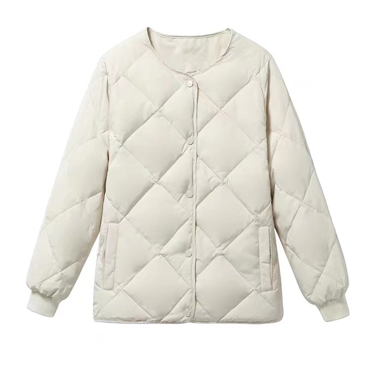 300斤大码女装羽绒棉服女胖mm短款2025新款菱格时尚冬装棉衣外套 - 图3