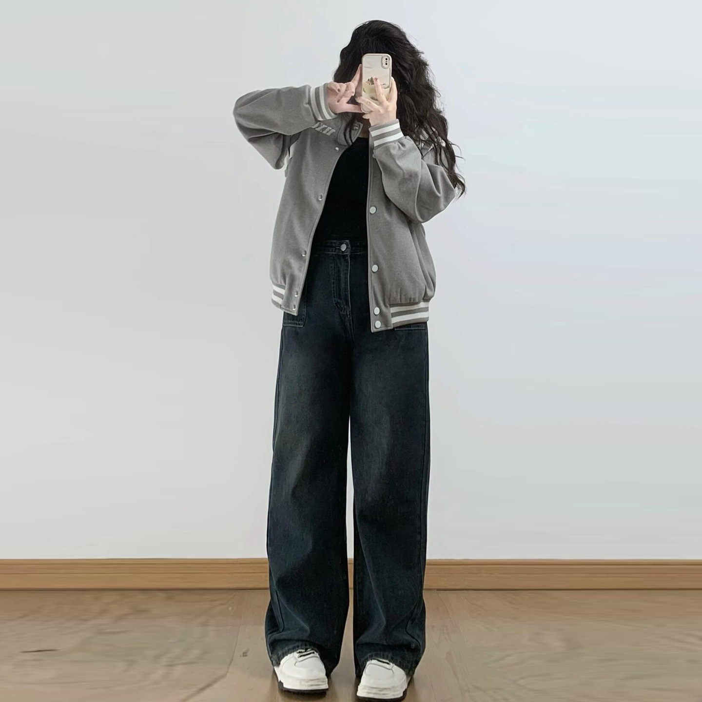 300斤胖mm大码学生显瘦牛仔裤女高腰直筒美式慵懒松弛感阔腿裤子,淘宝优惠券,粉丝福利购,淘宝优惠卷