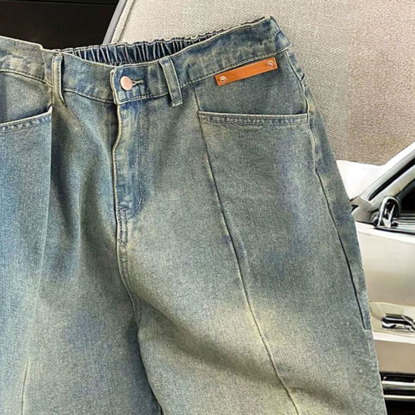 大码女装胖mm美式高街蓝色牛仔裤女时尚宽松遮胯显瘦休闲直筒裤子,淘宝优惠券,粉丝福利购,淘宝优惠卷