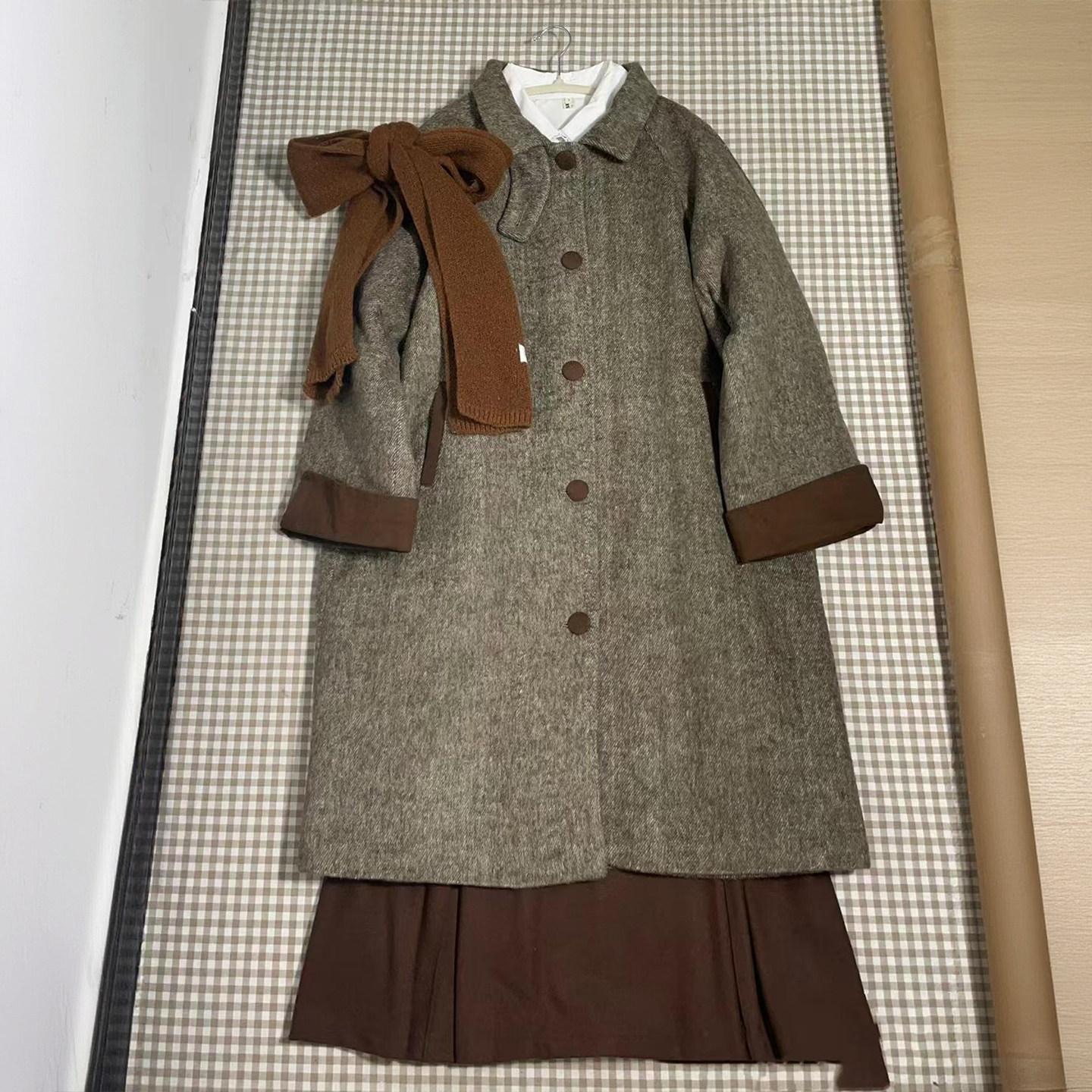 大码女装韩系学院风保暖毛呢外套女胖mm学生显瘦加厚中长款呢大衣,淘宝优惠券,粉丝福利购,淘宝优惠卷