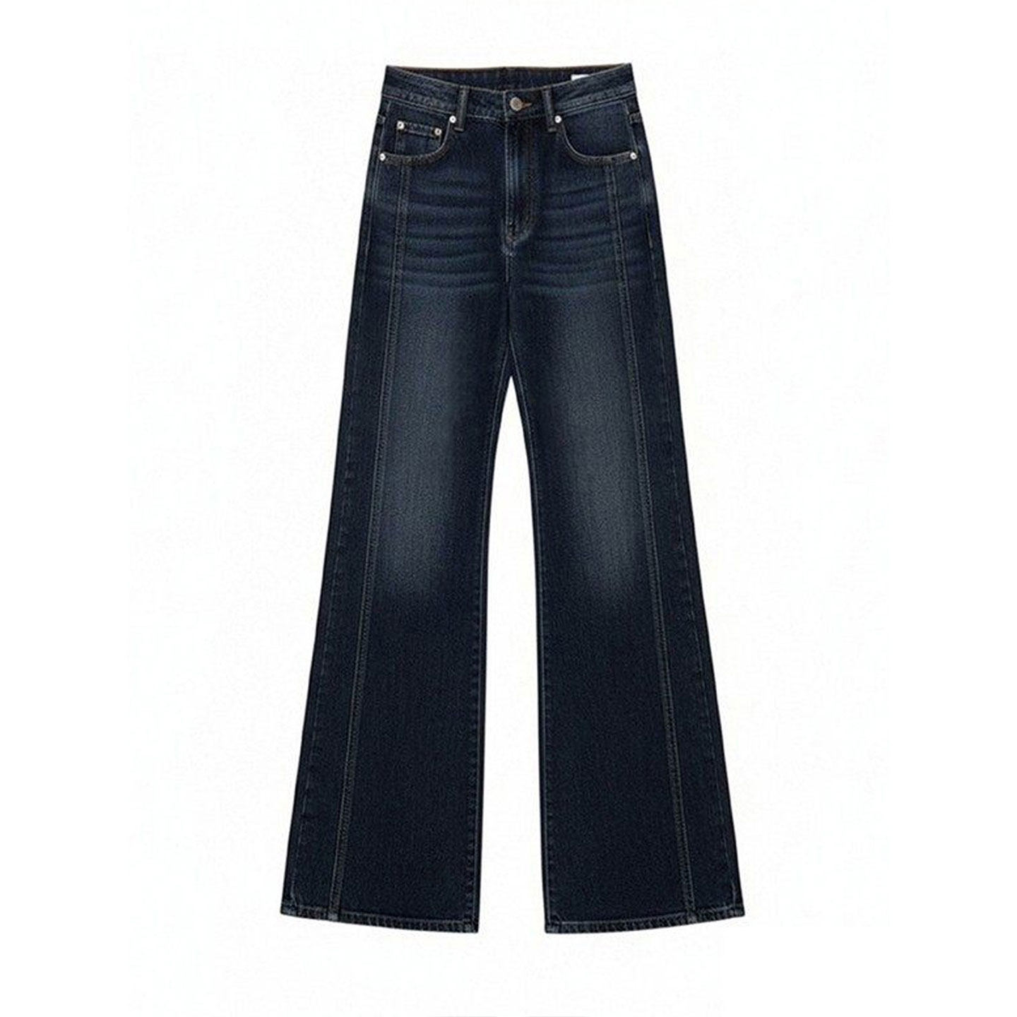 胖mm大码女装复古蓝高腰弹力牛仔裤女韩系穿搭不贴腿显瘦直筒裤子,淘宝优惠券,粉丝福利购,淘宝优惠卷