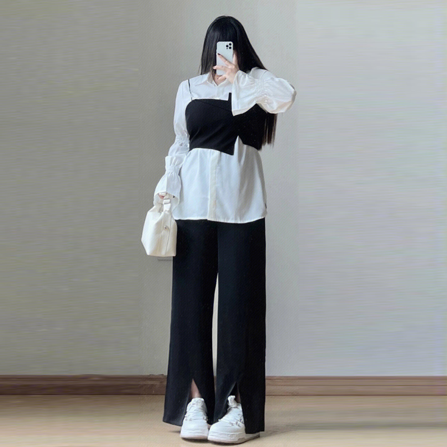 300斤大码女装美式穿搭黑色西装裤女胖mm设计感高腰开叉微喇裤子,淘宝优惠券,粉丝福利购,淘宝优惠卷