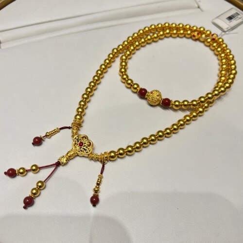 TSL谢瑞麟代购 足金999圆满如意黄金三圈手链手串项链女 专柜正品 - 图1