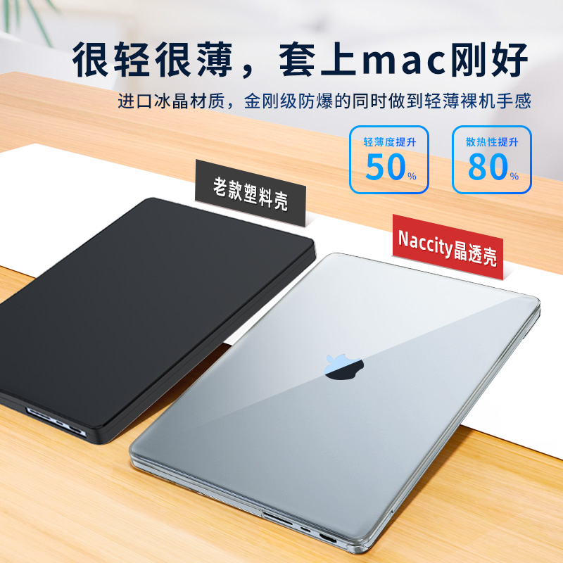 2024新款macbookpro保护套14寸苹果笔记本壳air适用于macbook保护壳13.3电脑套M2外壳硅胶软mac保护膜16英寸-图1