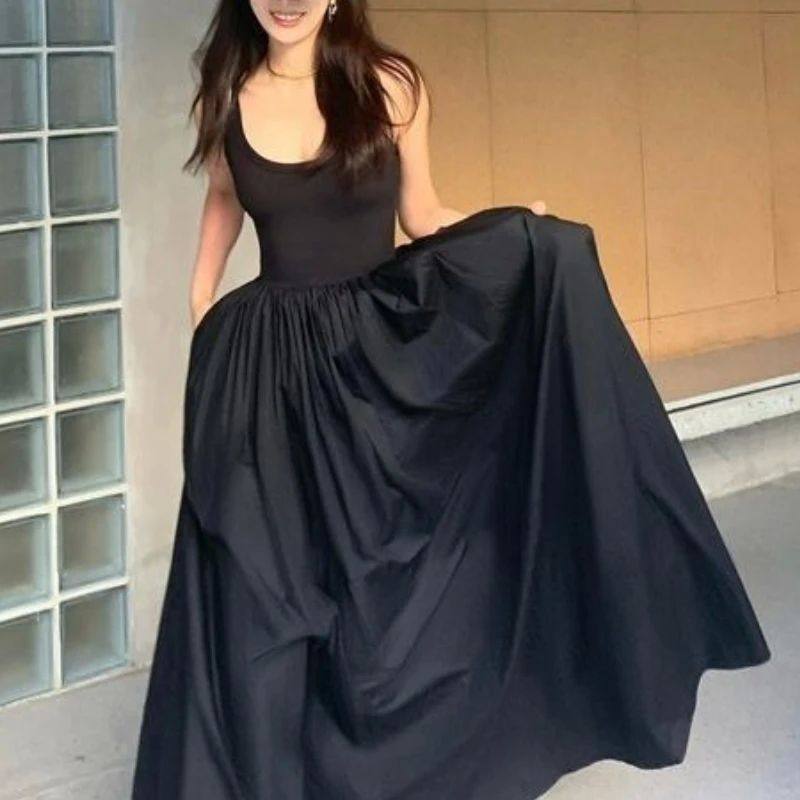 Solid color sleeveless camisole long skirt纯色无袖吊带长裙子,淘宝优惠券,粉丝福利购,淘宝优惠卷