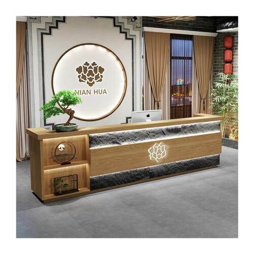 中式覆古酒店收银台餐厅民宿接待台茶楼采耳足浴吧台柜台公司前台 - 图3