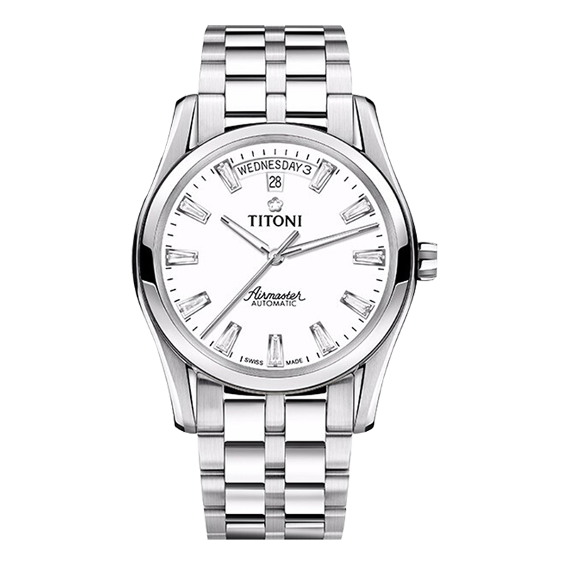 【自营】梅花/Titoni 空霸系列 自动机械 钢带男表39mm