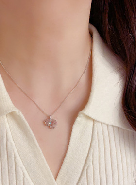 小众时尚简约金属镂空葫芦吊坠