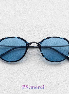 Ps.merci偏光太阳镜男女防紫外线驾驶开车近视墨镜潮复古钛架超轻