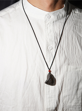 石铁天然吊坠男女士真正项链保护