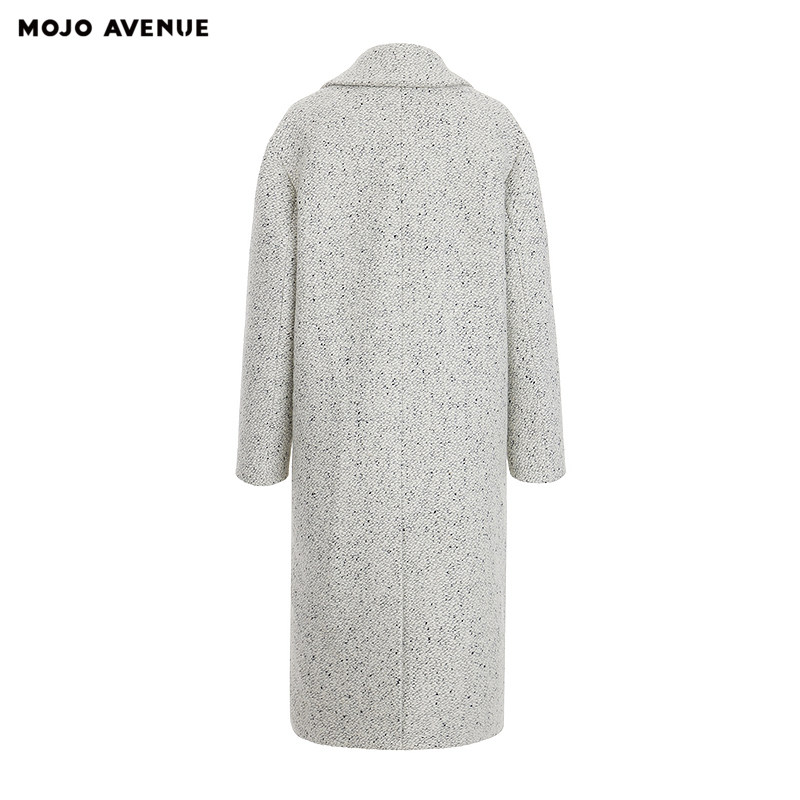 朗姿/莫佐夹花彩点花呢西服立体直角肩香风毛呢外套大衣长,淘宝优惠券,粉丝福利购,淘宝优惠卷