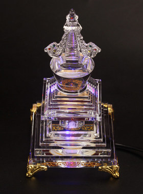 八吉祥装物藏式水晶七色变光