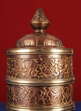 尼泊尔进口四层米盒藏式用品