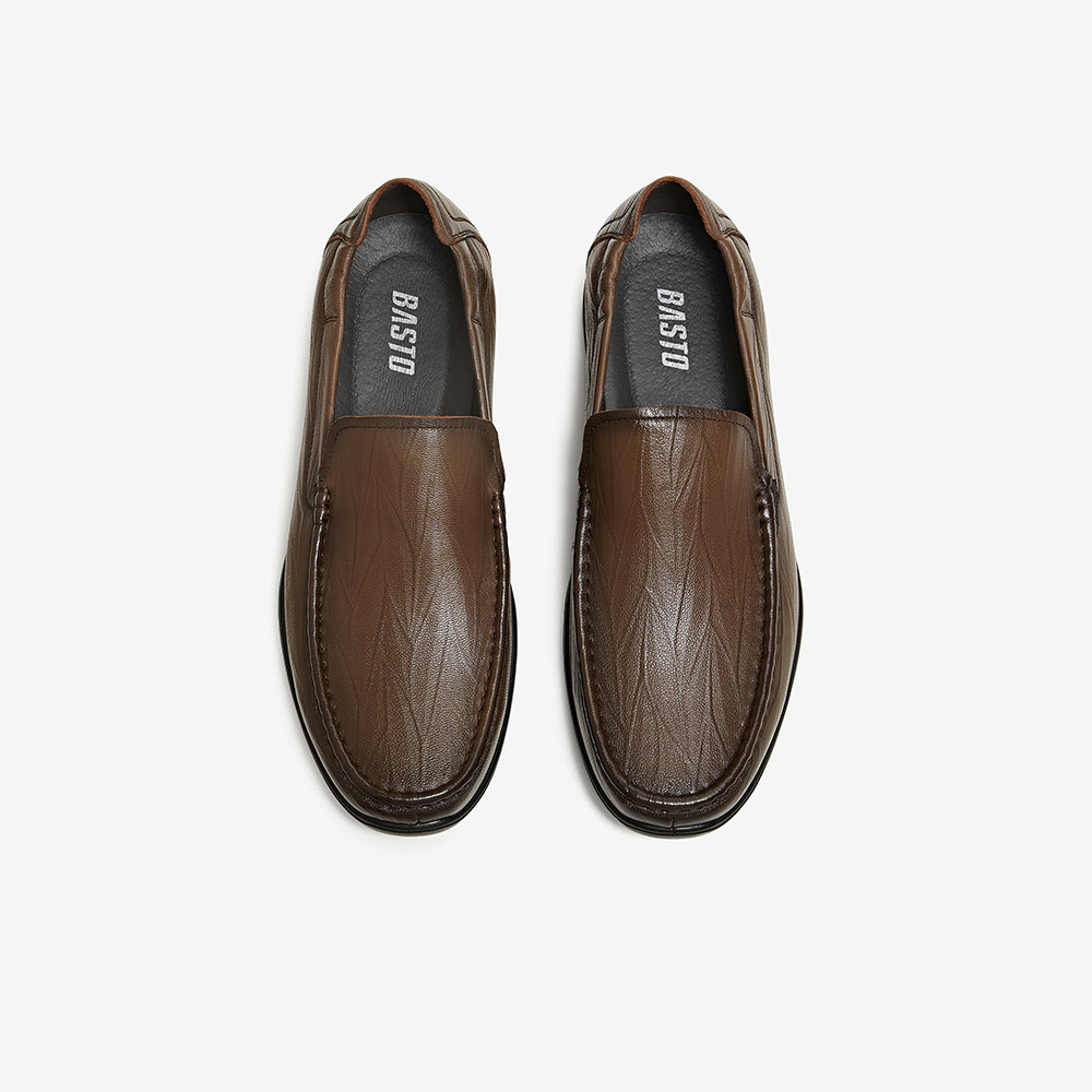 百思图26春商场新款一脚蹬豆豆乐福鞋商务男士皮鞋爸爸鞋B2517AM6,淘宝优惠券,粉丝福利购,淘宝优惠卷