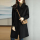 Mao woolen outer set female 2022 autumn and winter new small people thick Korean version of the slimming temperament medium long woolen coat

