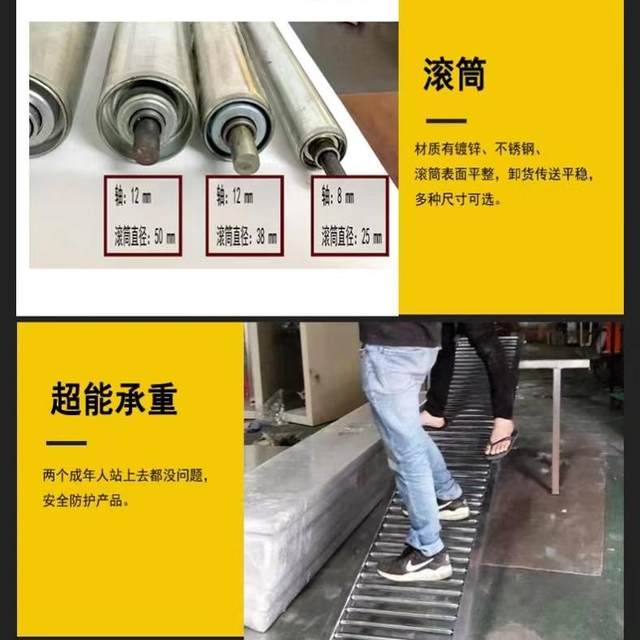 Unloading artifact without power roller line manufacturer direct sales