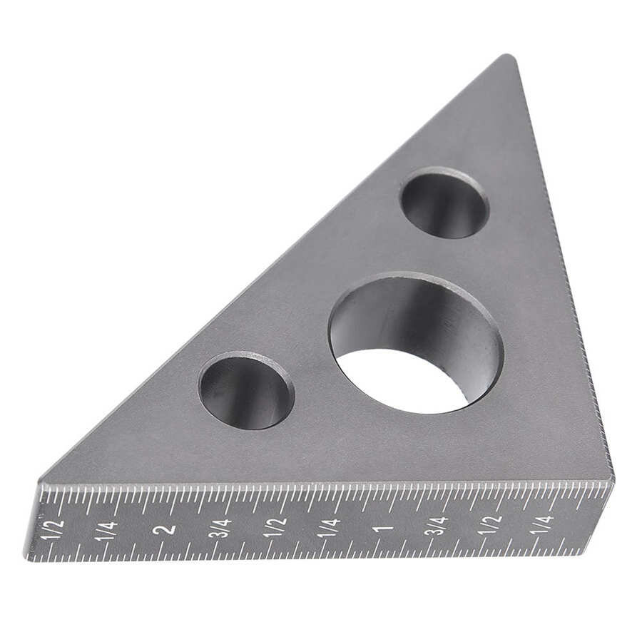 Right Angle Ruler Triangle Ruler Aluminum Alloy 45/90 Degree - 图0