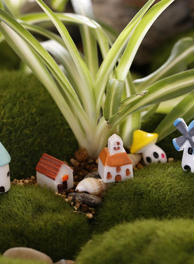 4 Style Artificial Mini Miniature Resin House Craft Ornament