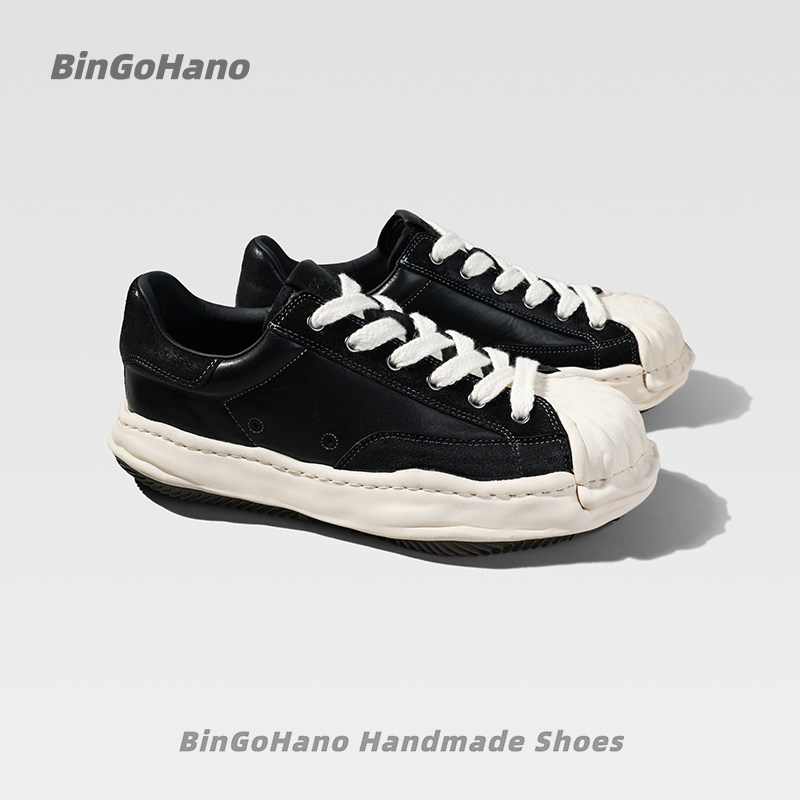 BINGOHANO 马皮贝壳头手工鞋复古厚底板鞋溶解鞋SY260,淘宝优惠券,粉丝福利购,淘宝优惠卷