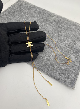 CE抽拉式流苏锁骨链春夏新款项链