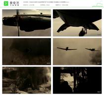 History of War of Resistance Against Japanese Aggression classic picture Japanese aircraft airstrike bombed the gala stage LED video material