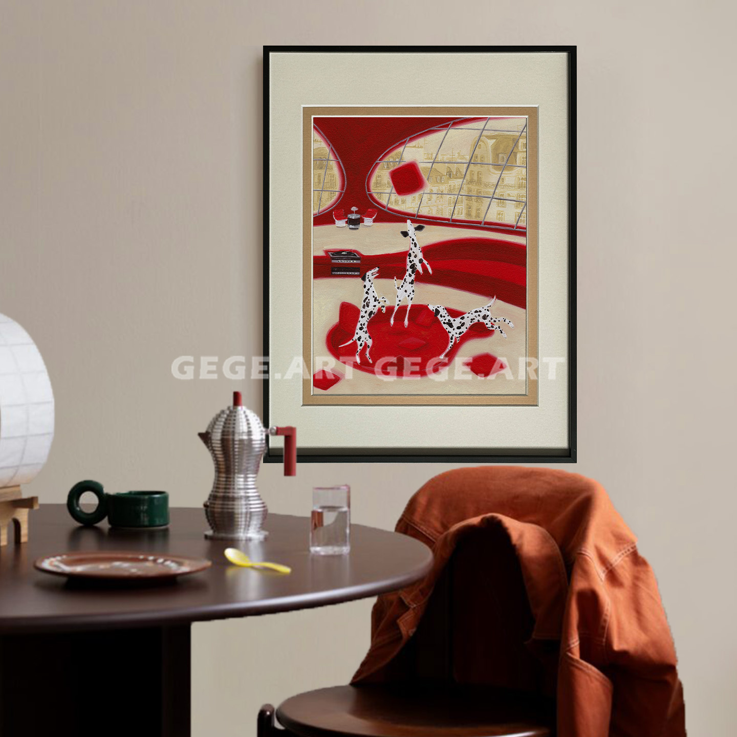 灵斑】GeGe卧室书房餐厅挂画高级感北欧复古玄关中古风客厅画挂画 - 图2