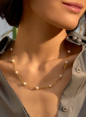 MonteLuna珍珠拼接十字链