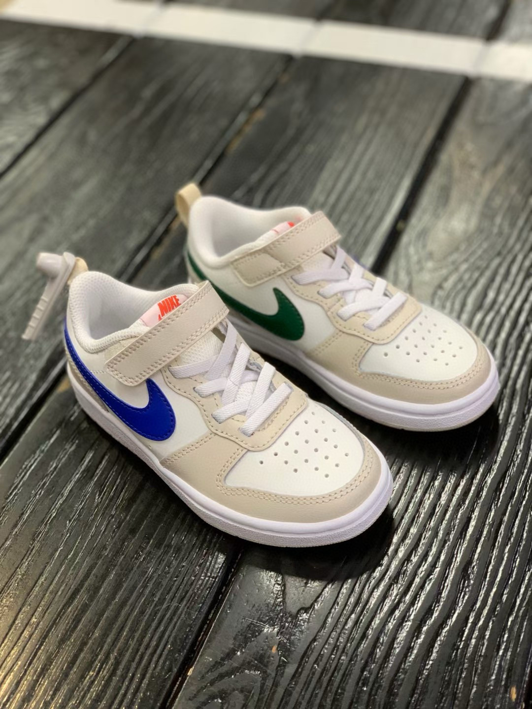 nike court borough耐克儿童中童春季一脚蹬低帮板鞋童鞋 fd4636 - 图0