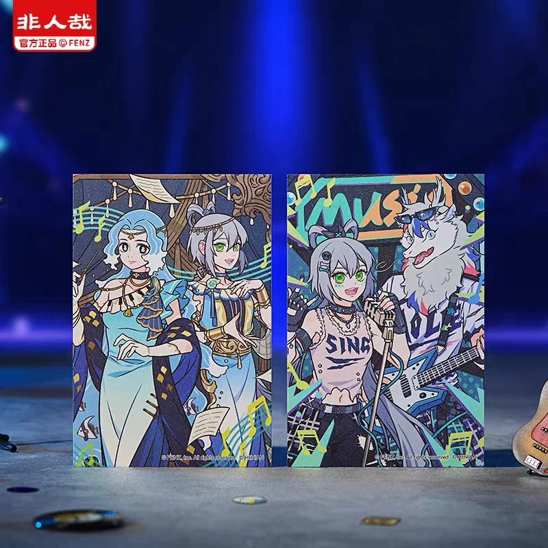 正品非人哉×洛天依联名闪耀节拍系列明信片套装动漫周边收藏卡片 - 图1