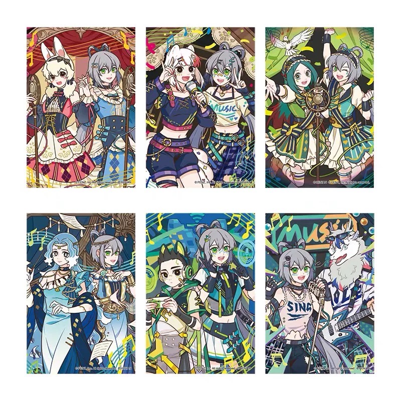 正品非人哉×洛天依联名闪耀节拍系列明信片套装动漫周边收藏卡片 - 图3