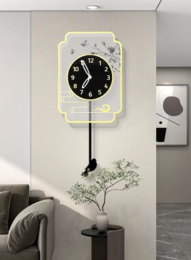速发创意钟0家钟新中式客厅餐厅挂用简约2表24新款静音高档简约时