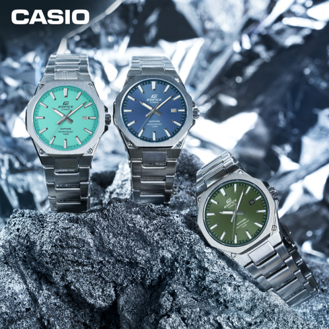 Casio EDIFICE octagonal frame artificial sapphire glass mirror waterproof business men's watch EFR-S108D